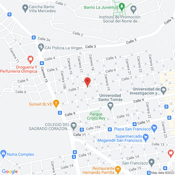 Map of Cocinas Integrales J.R.