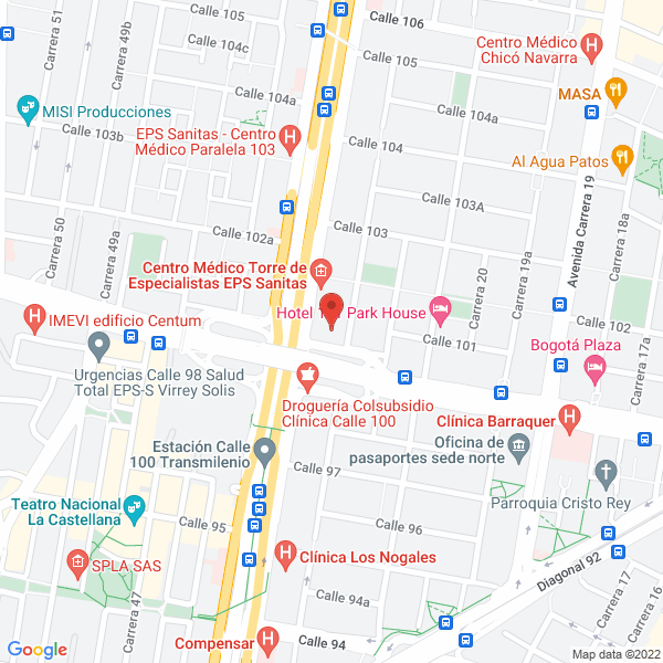 Mapa de Centro Operativo De Seguros