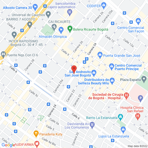 Mapa de Comercializadora Ferretera Martinez Moreno S.A.S