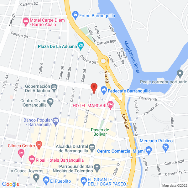 Map of Comercializadora Hfg
