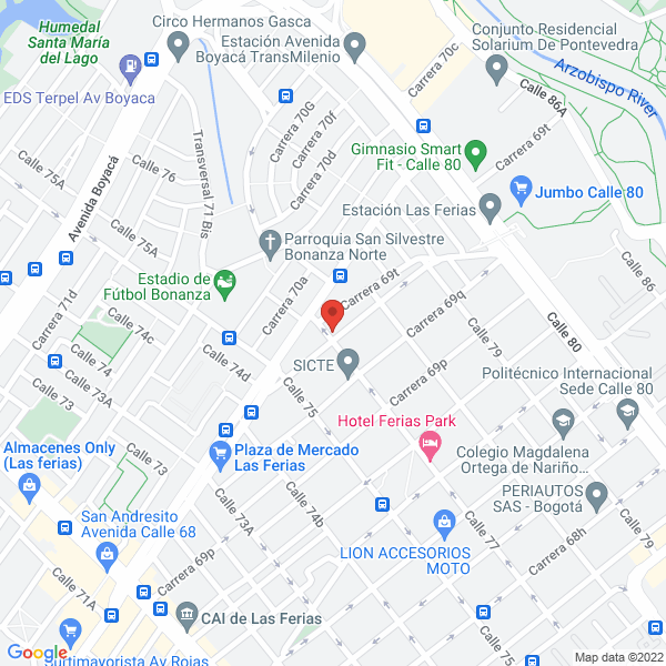 Mapa de Comercializadora Internacional Casan S.A.S