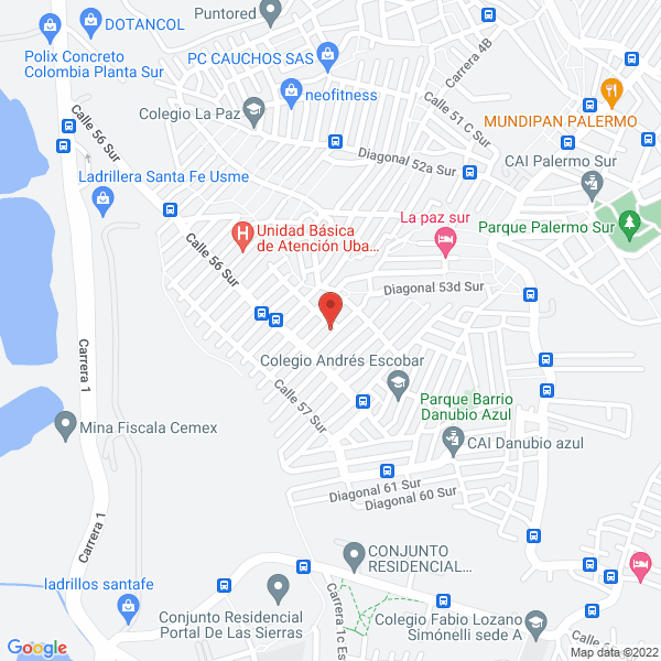 Mapa de Colegio Andrés Escobar E.U.