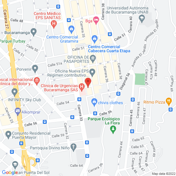 Map of Clínica De Ortopedia Omimed S.A.S.