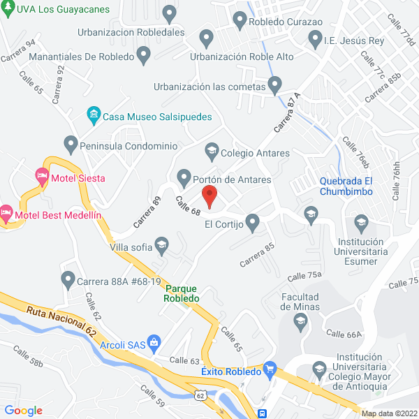 Mapa de Centro Veterinario Robledo