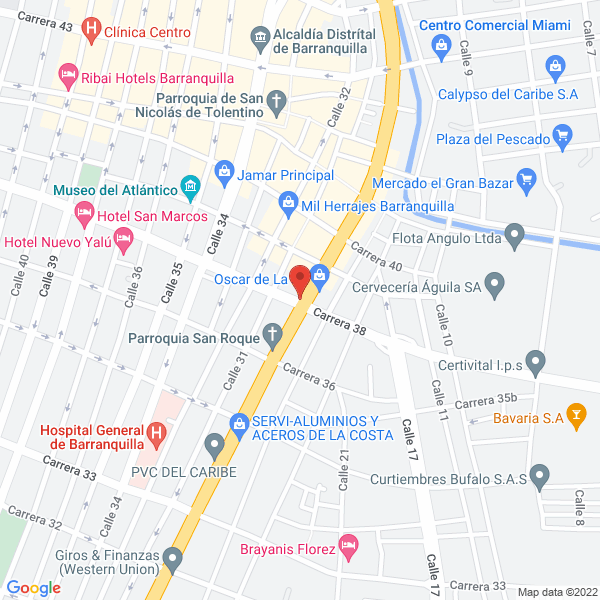 Map of Charris Cantillo Libardo Enrique