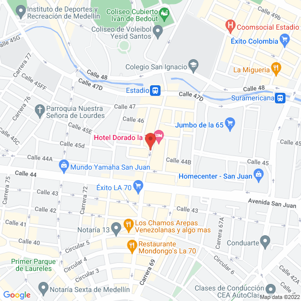 Mapa de Chivas Turísticas Rumba