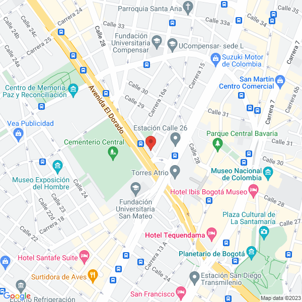 Mapa de Compañía Latina De Suministros Y Entregas Ltda.
