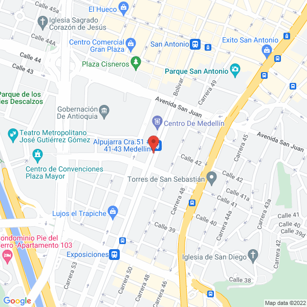 Mapa de Cobres Y Bronces De Antioquia