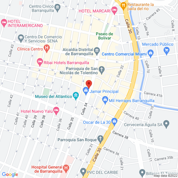 Map of Confecciones & Textiles Del Atlántico