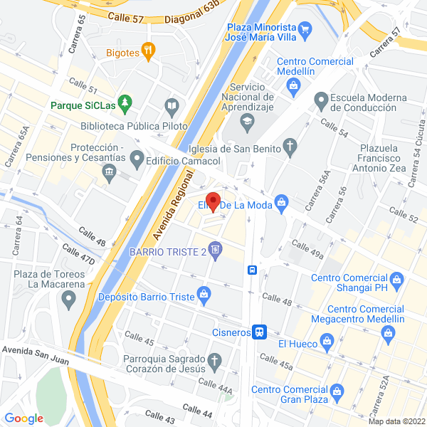 Mapa de Confecciones Dimar