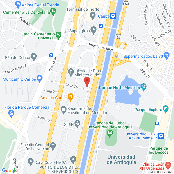 Mapa de Confecciones Eric