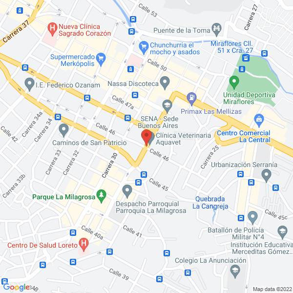 Mapa de Clínica Veterinaria Aquavet