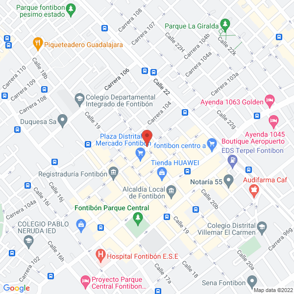 Mapa de Clínica Veterinaria La Pajarera S.A.S.