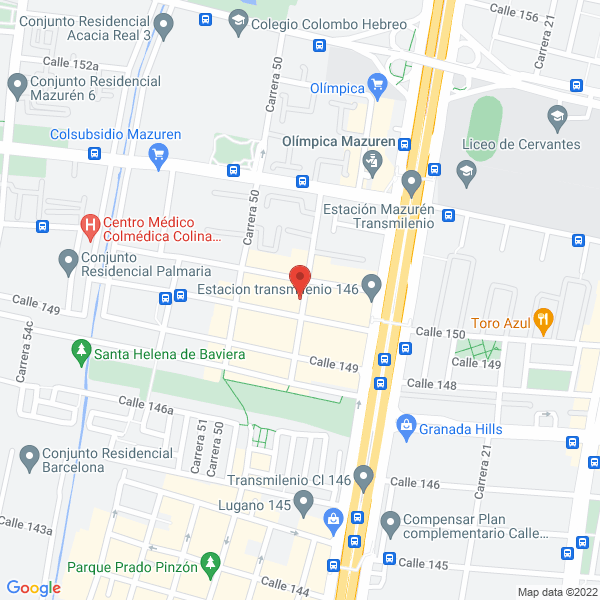 Mapa de Colegio Infantil Moderno Inglés