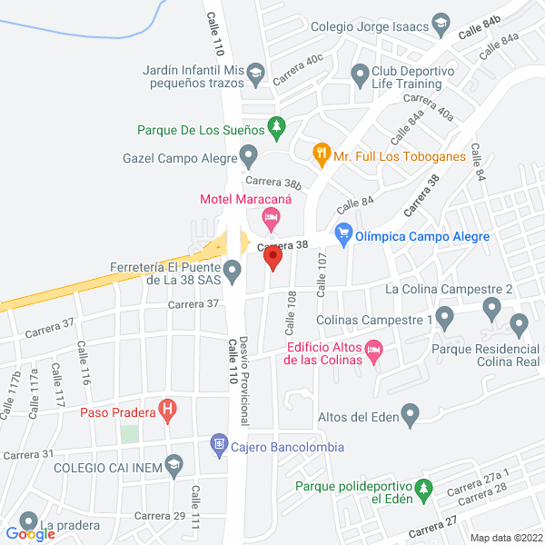 Map of Colegio Cristo Rey