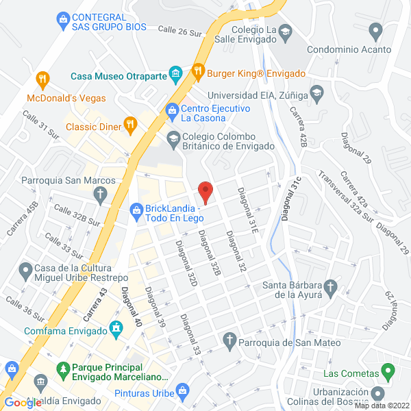Mapa de Confecciones J.G. Titanio Y Cia Ltda.