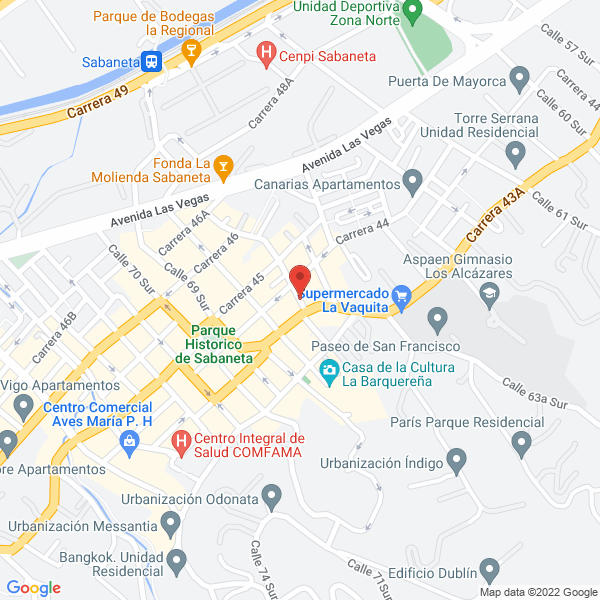Mapa de Confecciones Kanoba S.A.S