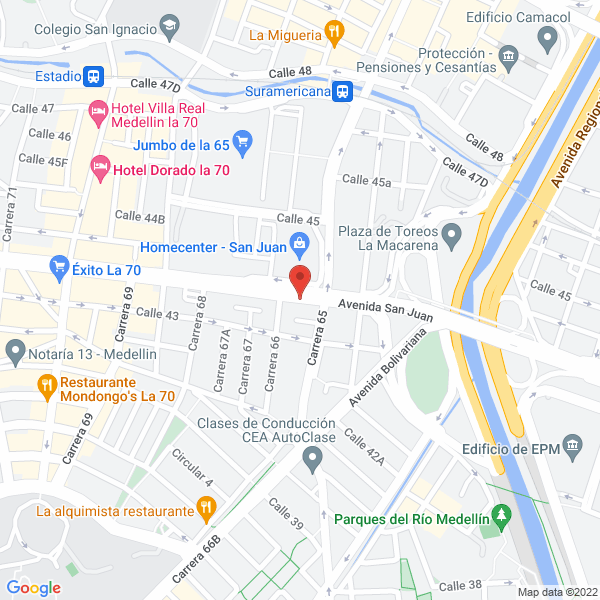 Mapa de Natural Flex