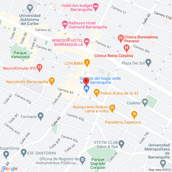 Map of Construcciones Tower Del Caribe S.A.S.
