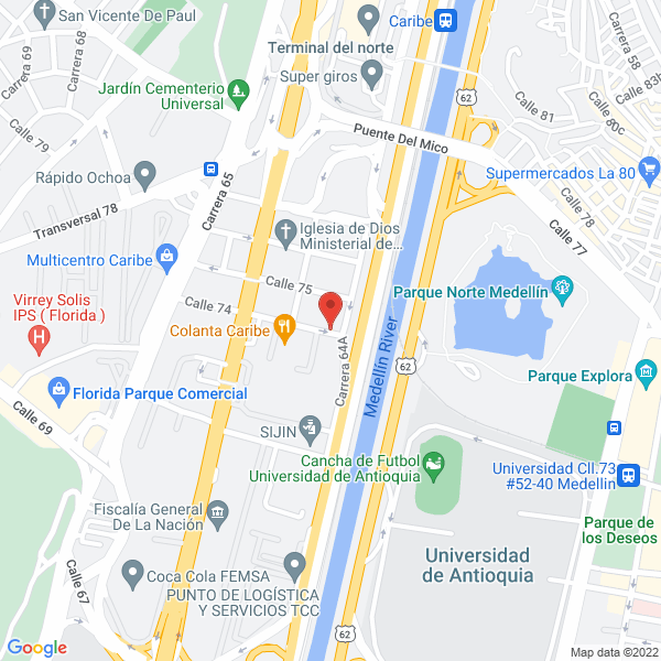 Mapa de Cooperativa De Trabajo Asociado Agropecuario Genética Y Tecnología - Genytec