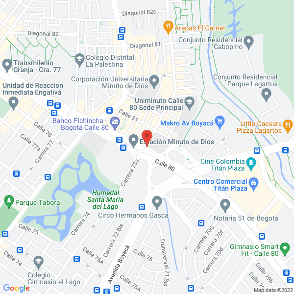 Mapa de Cooperativa Minuto De Dios