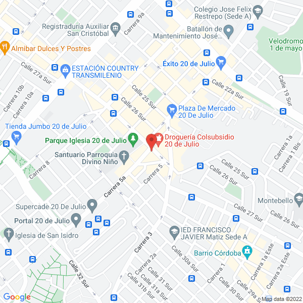 Mapa de Consultorios Médicos Del Divino Niño