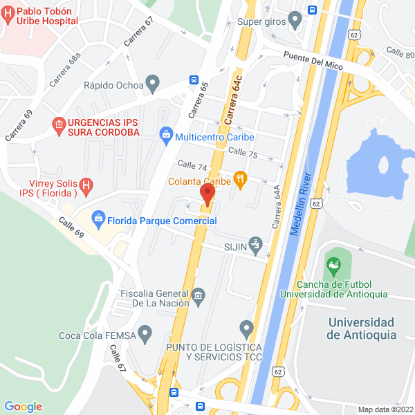 Mapa de Cooperativa De Ahorro Y Crédito Colanta