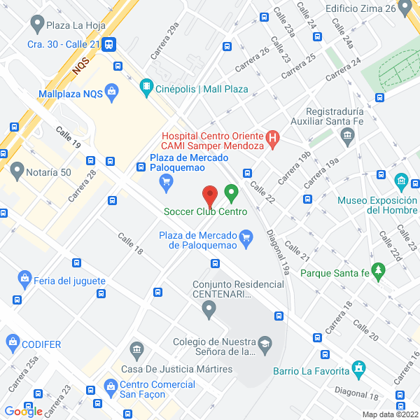 Mapa de Comercializadora Diyeseni Ltda.