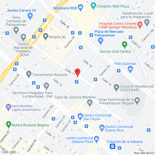 Mapa de Comercializadora El Terminal
