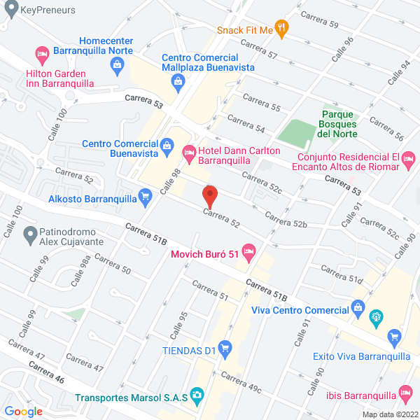 Map of Cootraunitax
