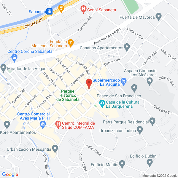 Mapa de Comida Rápida Punto La 43