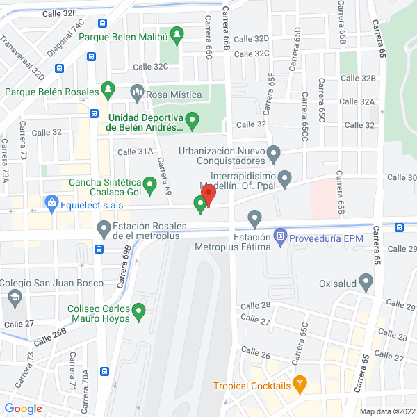 Mapa de Comisión Antioqueña De Bicicross