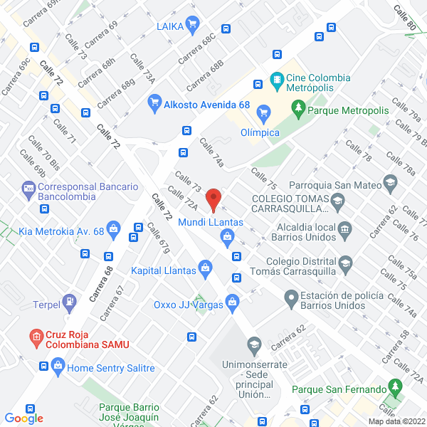 Mapa de Compañía De Inversiones Construganadera Sp Ltda