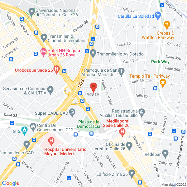 Mapa de Corporación Gente Nueva