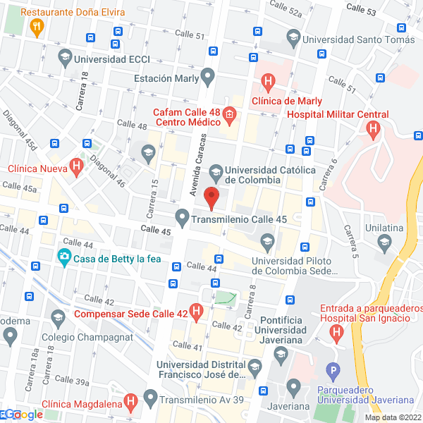 Mapa de Corporación Jhon F. Kennedy