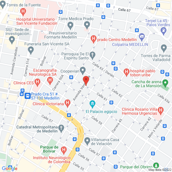 Mapa de Corporación Rescate Antioquia