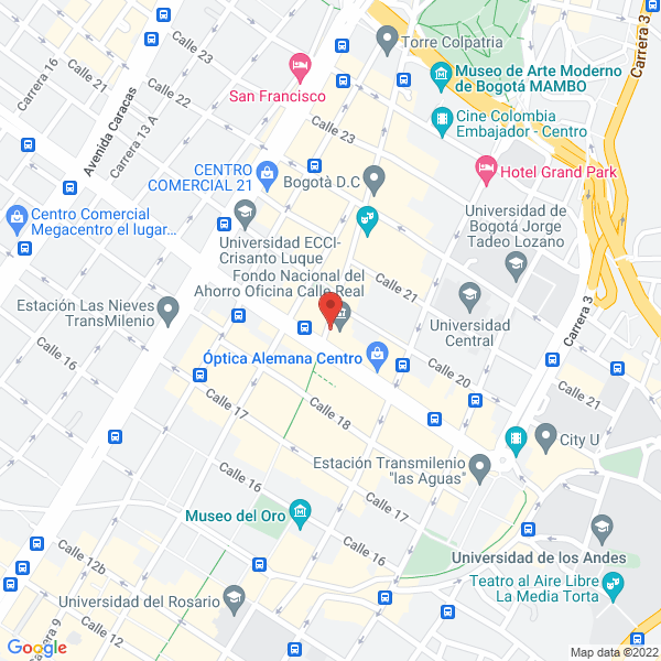 Mapa de Corporación Universitaria Republicana