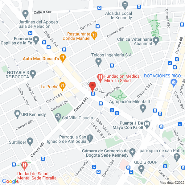 Mapa de Corporamérica.