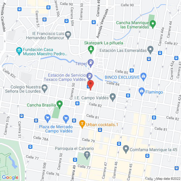 Mapa de Comercializadora M.G.