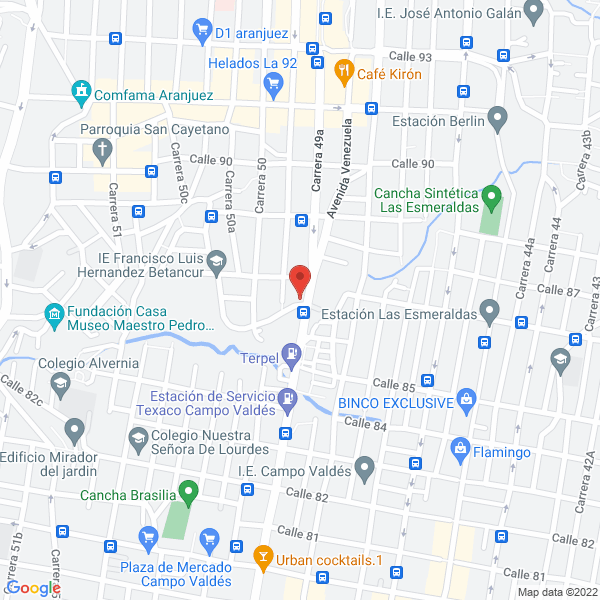 Mapa de Comercializadora Alexánder Gutiérrez
