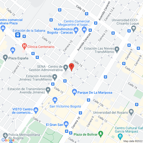 Mapa de Comercializadora Americana Mg S.A.S.