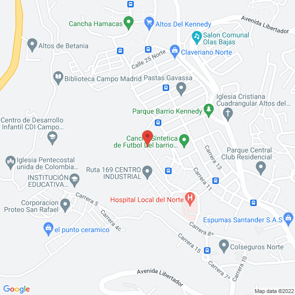 Map of Comercializadora De Helados Alegría
