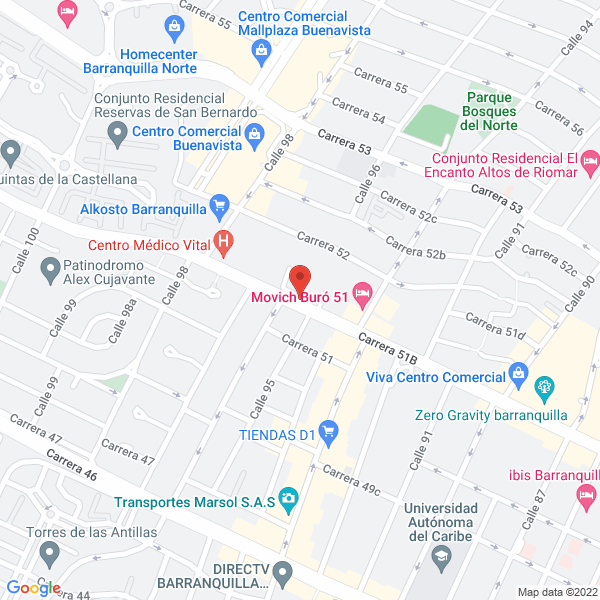 Map of Colombia Eventos Co.