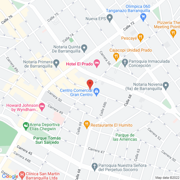 Map of Colombia Moda Boutique