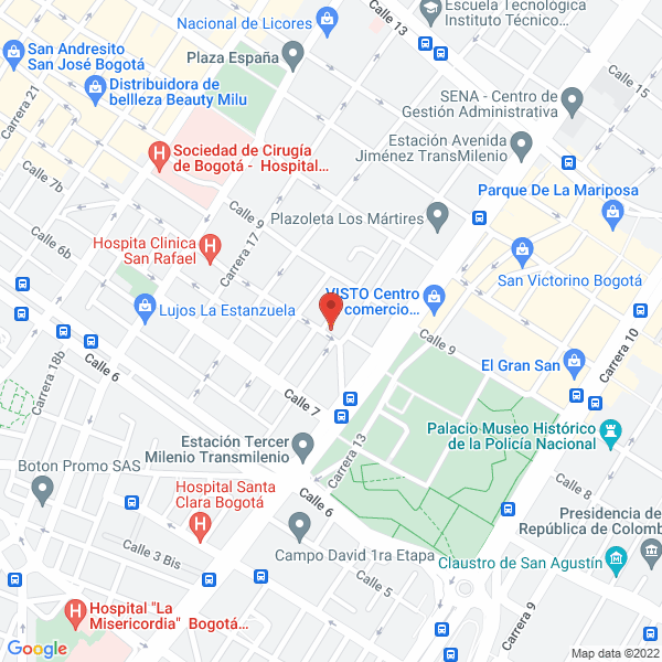 Mapa de Comercial De Rodillos Ltda.