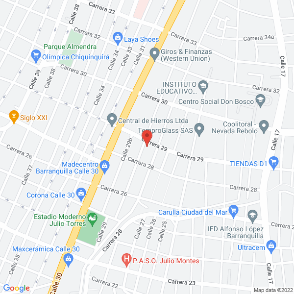 Map of Colegio Gimnasio La Santisima Trinidad