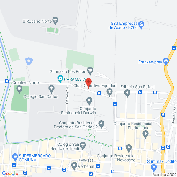 Mapa de Colegio Gimnasio Los Pinos