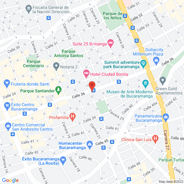 Map of Curaduría Urbana No. 2 De Bucaramanga
