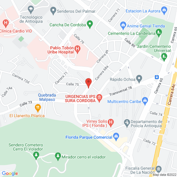 Mapa de Confecciones Arrebatos