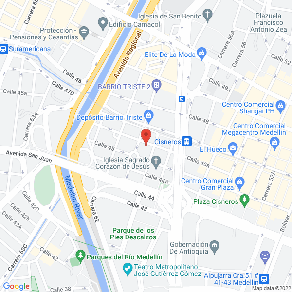 Mapa de Comercializadora Granpar